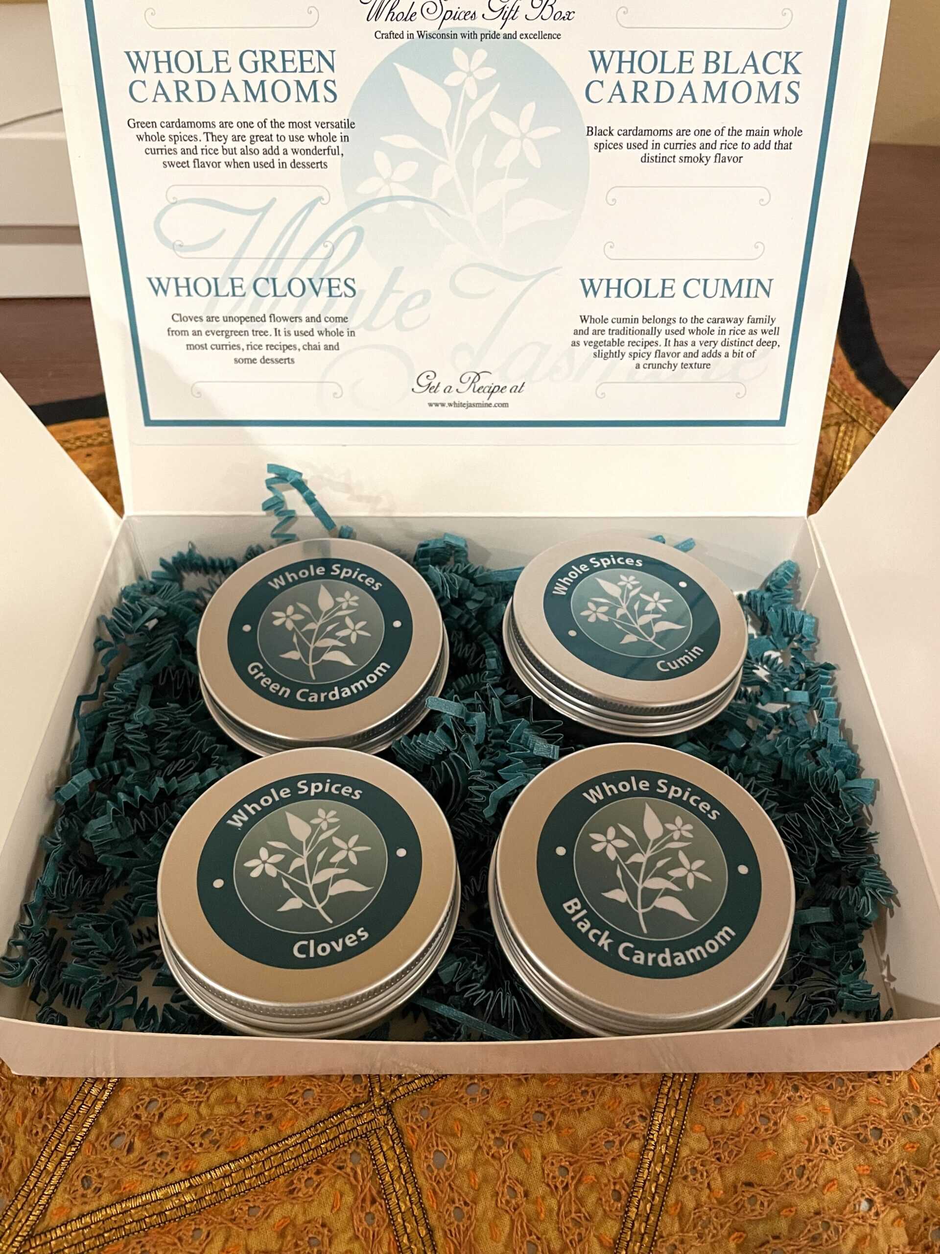 Whole Spices Starter Set | Essential Indian Spices | White Jasmine